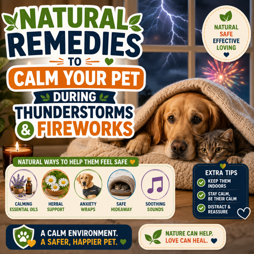 Natural Remedies to Calm Your Pet During Thunderstorms & Fireworks