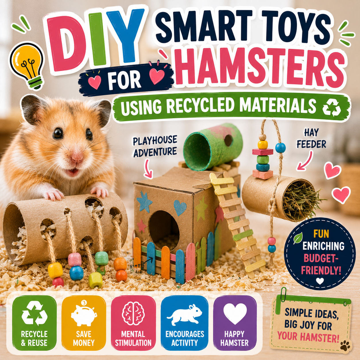 DIY Smart Toys for Hamsters Using Recycled Materials