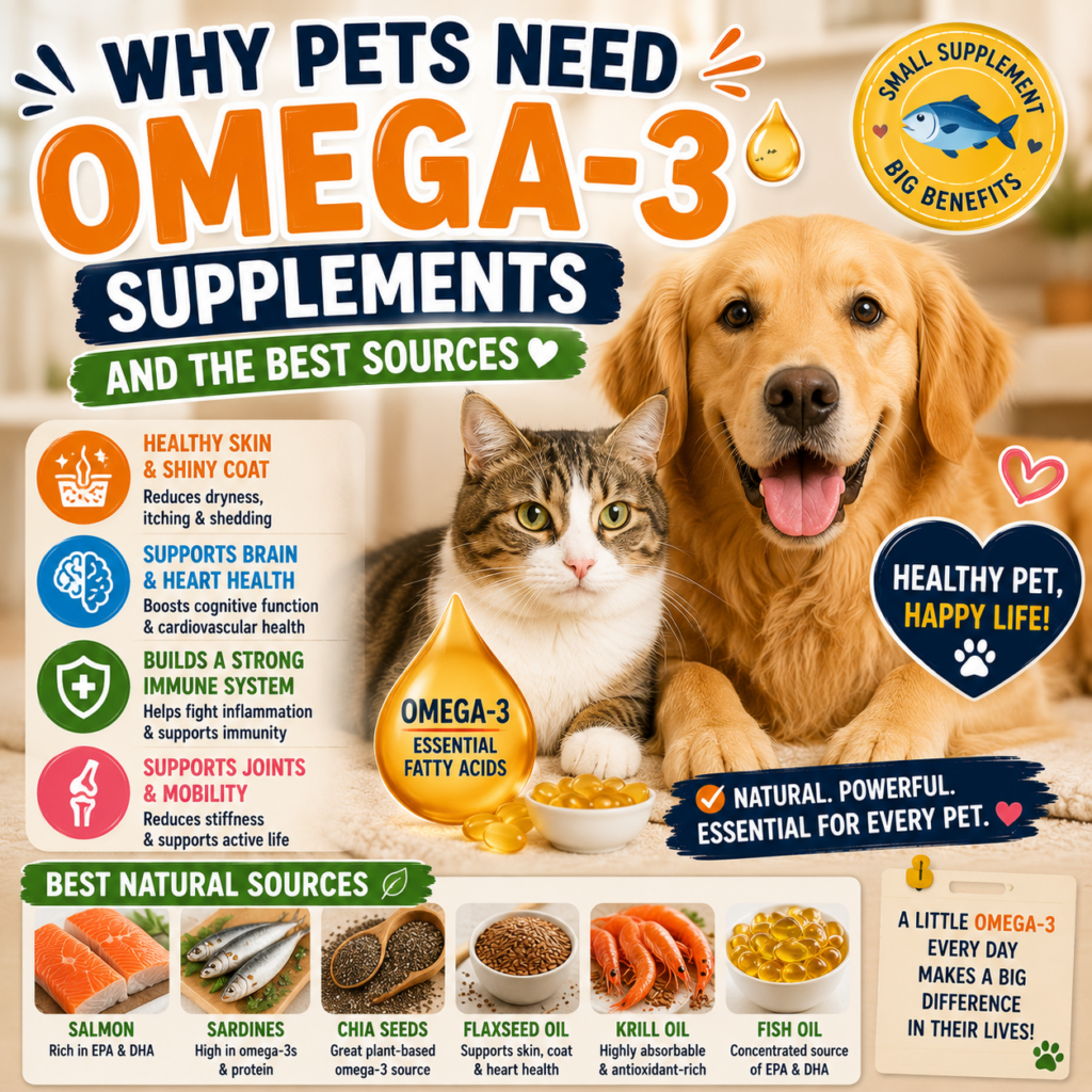 Why Pets Need Omega-3 Supplements and the Best Sources