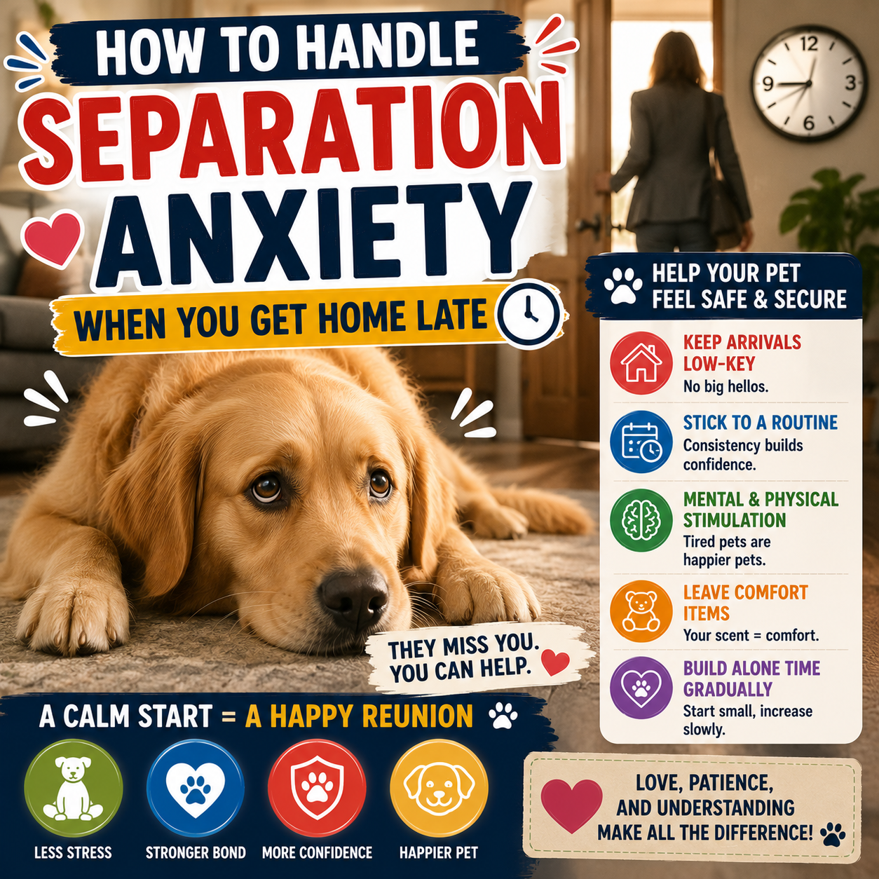 How to Handle "Separation Anxiety" When You Get Home Late