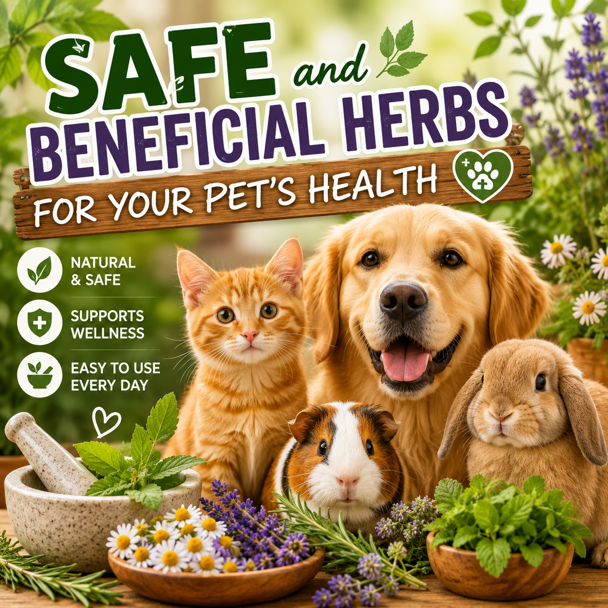 Safe and Beneficial Herbs for Your Petโs Health: A Natural Guide