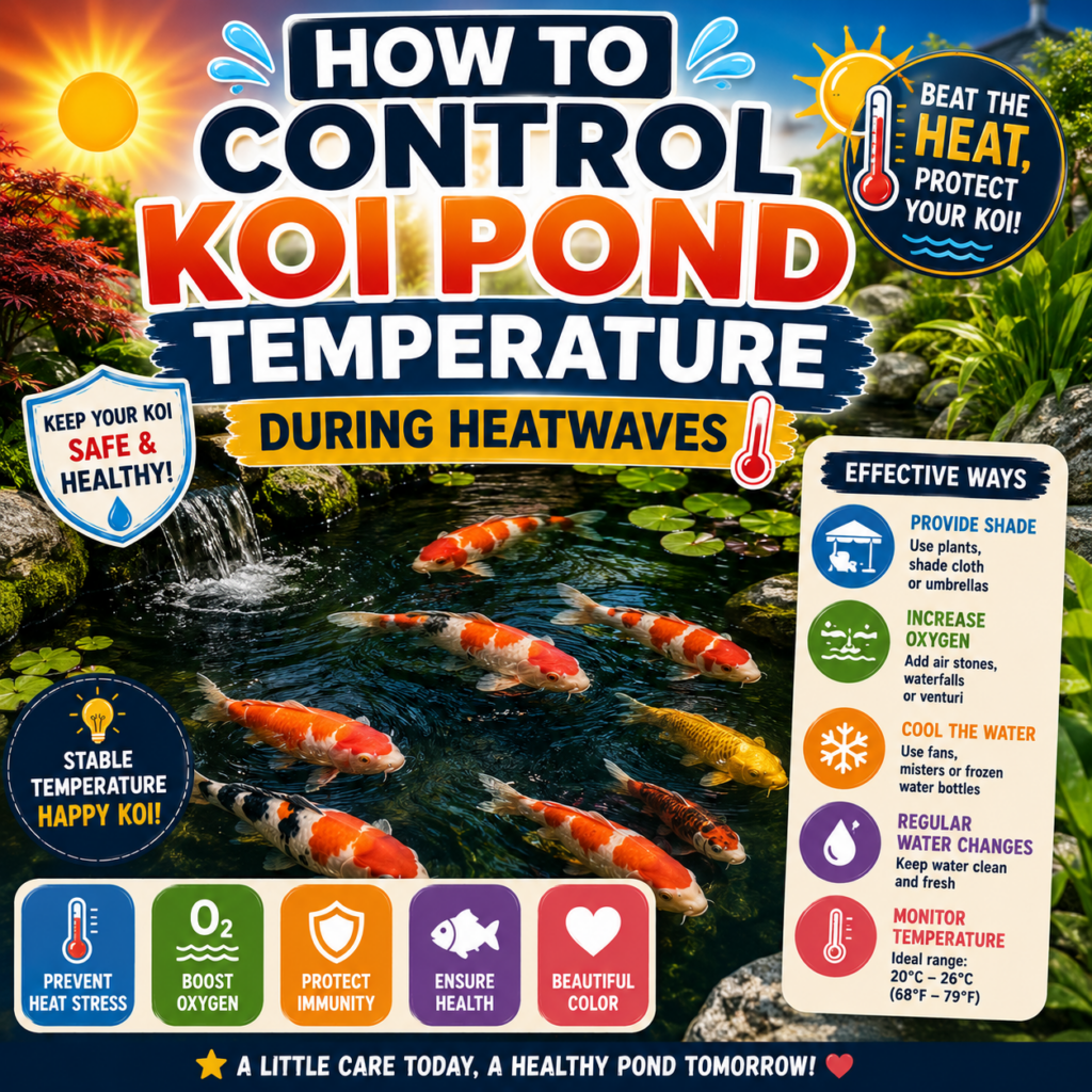 How to Control Koi Pond Temperature During Heatwaves