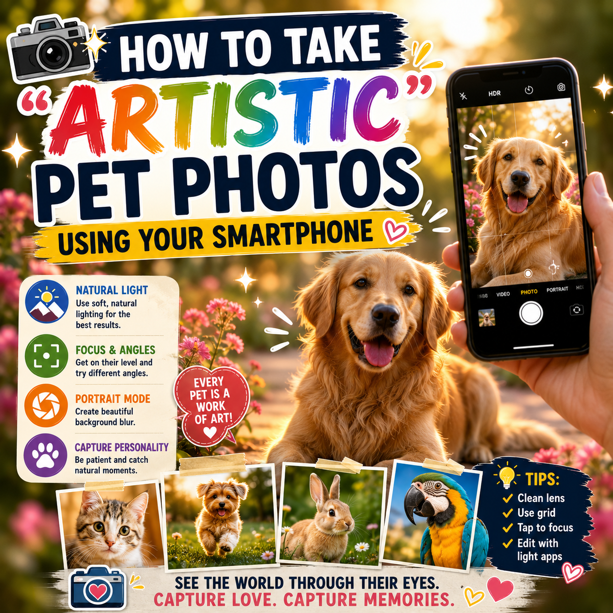 How to Take "Artistic" Pet Photos Using Your Smartphone