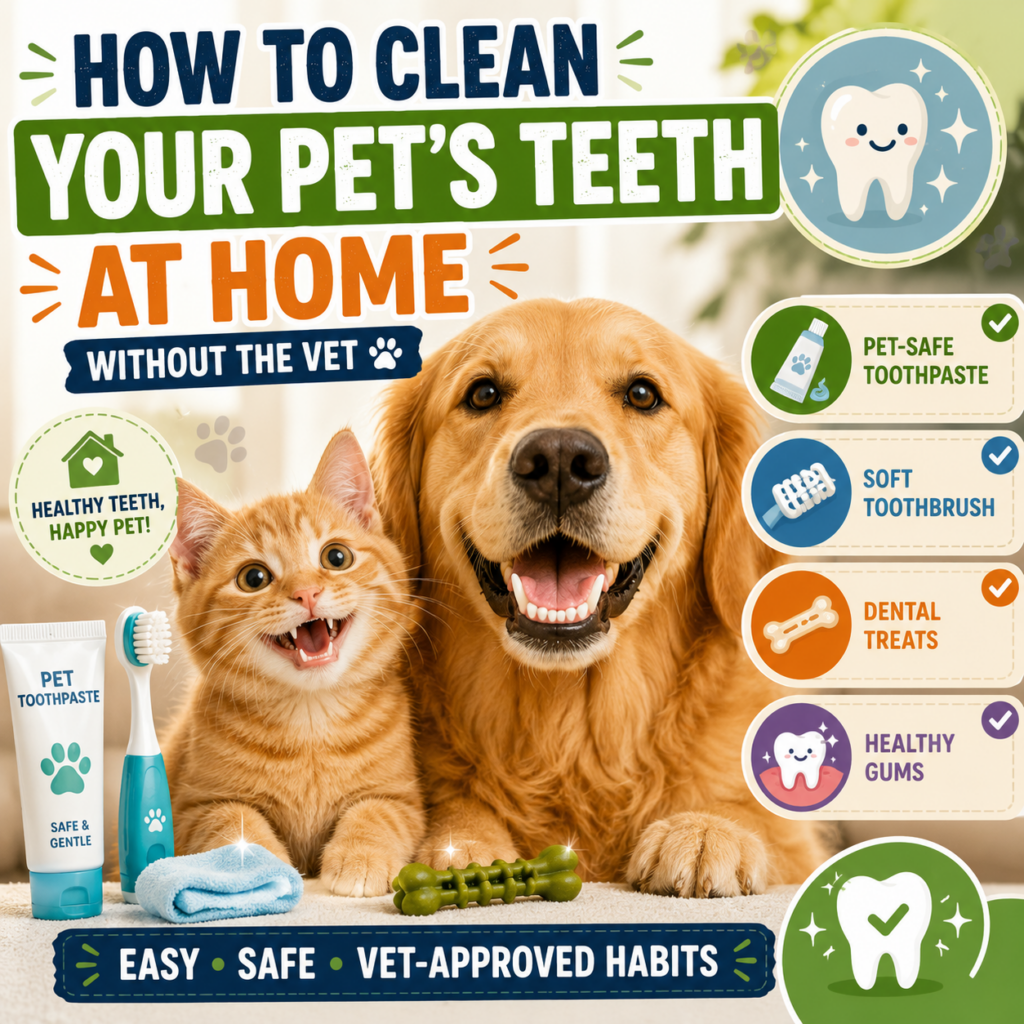 How to Clean Your Pet’s Teeth at Home Without the Vet