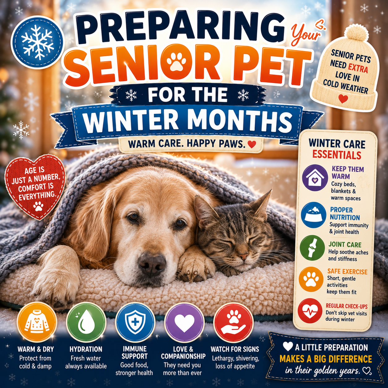 Preparing Your Senior Pet for the Winter Months: A Comprehensive Guide