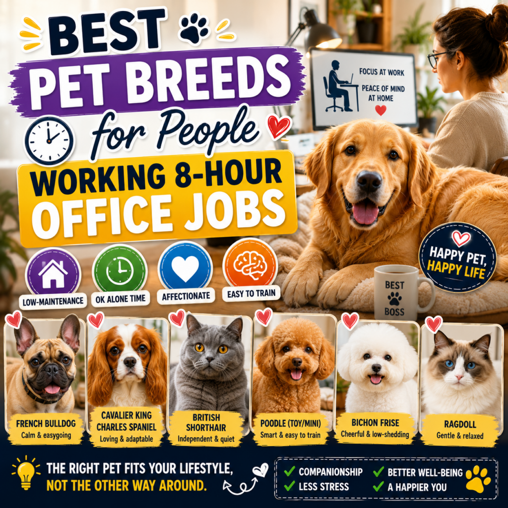 Best Pet Breeds for People Working 8-Hour Office Jobs