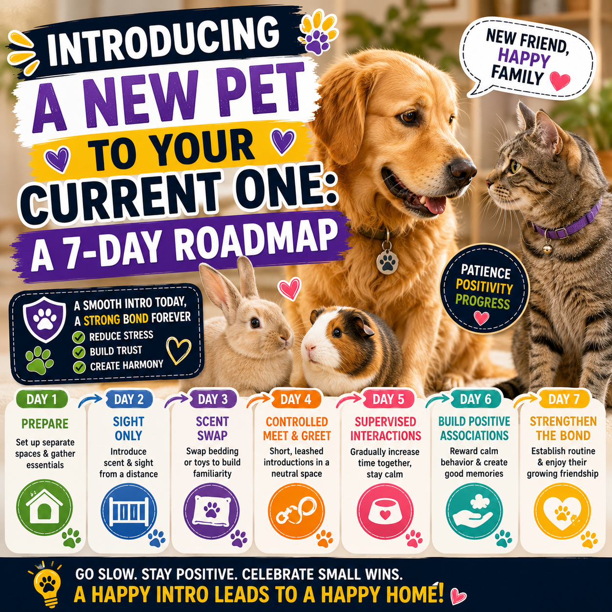 Introducing a New Pet to Your Current One: A 7-Day Roadmap