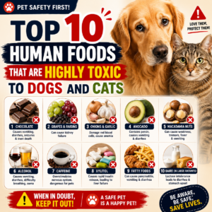Top 10 Human Foods That Are Highly Toxic to Dogs and Cats