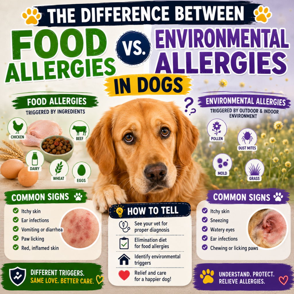 The Difference Between Food Allergies and Environmental Allergies in Dogs