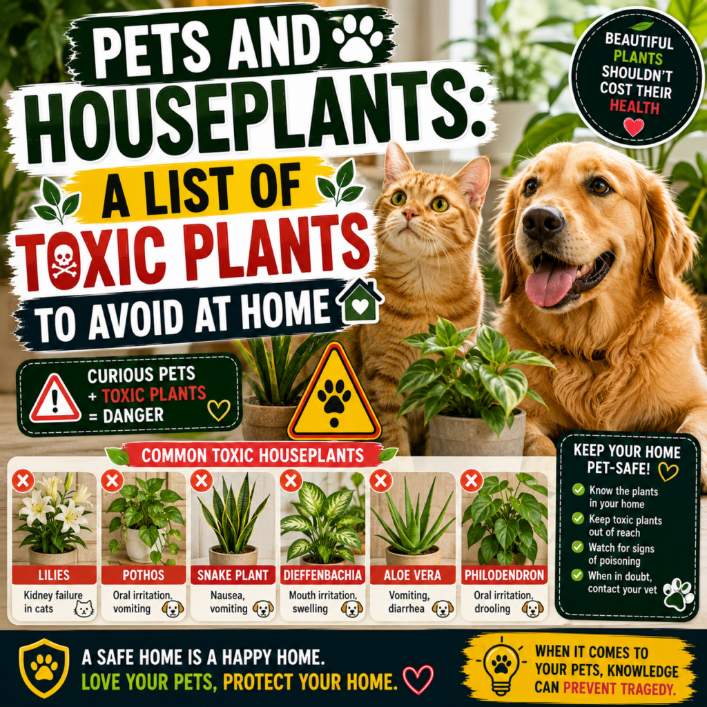 Pets and Houseplants: A List of Toxic Plants to Avoid at Home