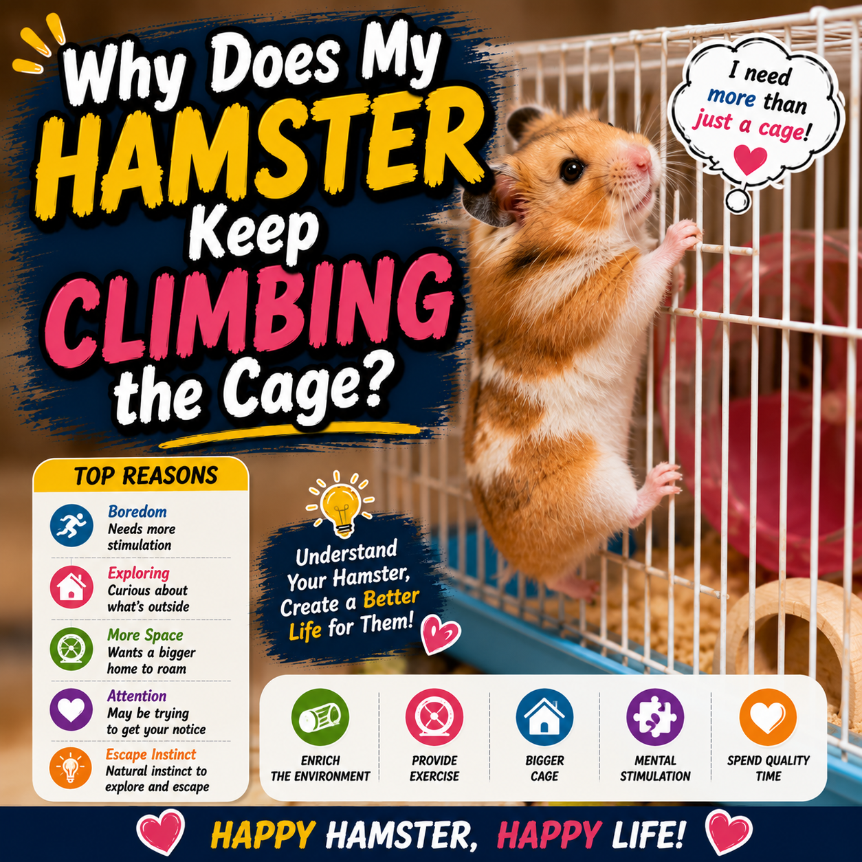 Why Does My Hamster Keep Climbing the Cage? 4 Reasons Behind the Acrobatics