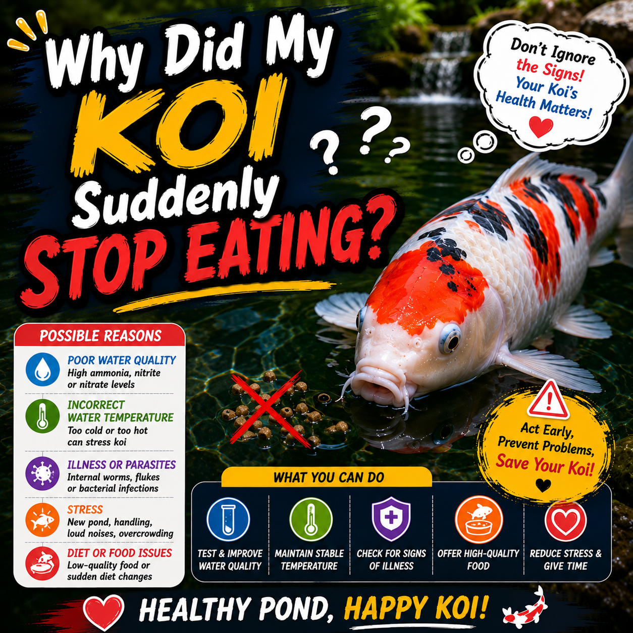 Why Did My Koi Suddenly Stop Eating? 5 Critical Reasons