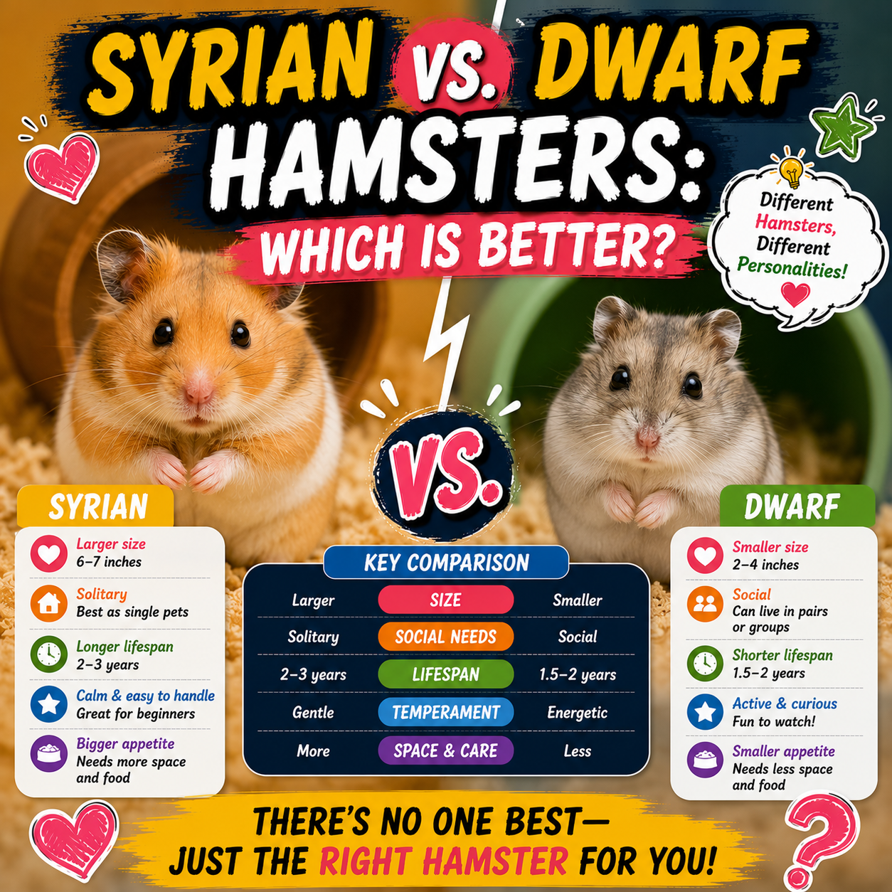 Syrian vs. Dwarf Hamsters: Which Is the Absolute Best Pet for You?