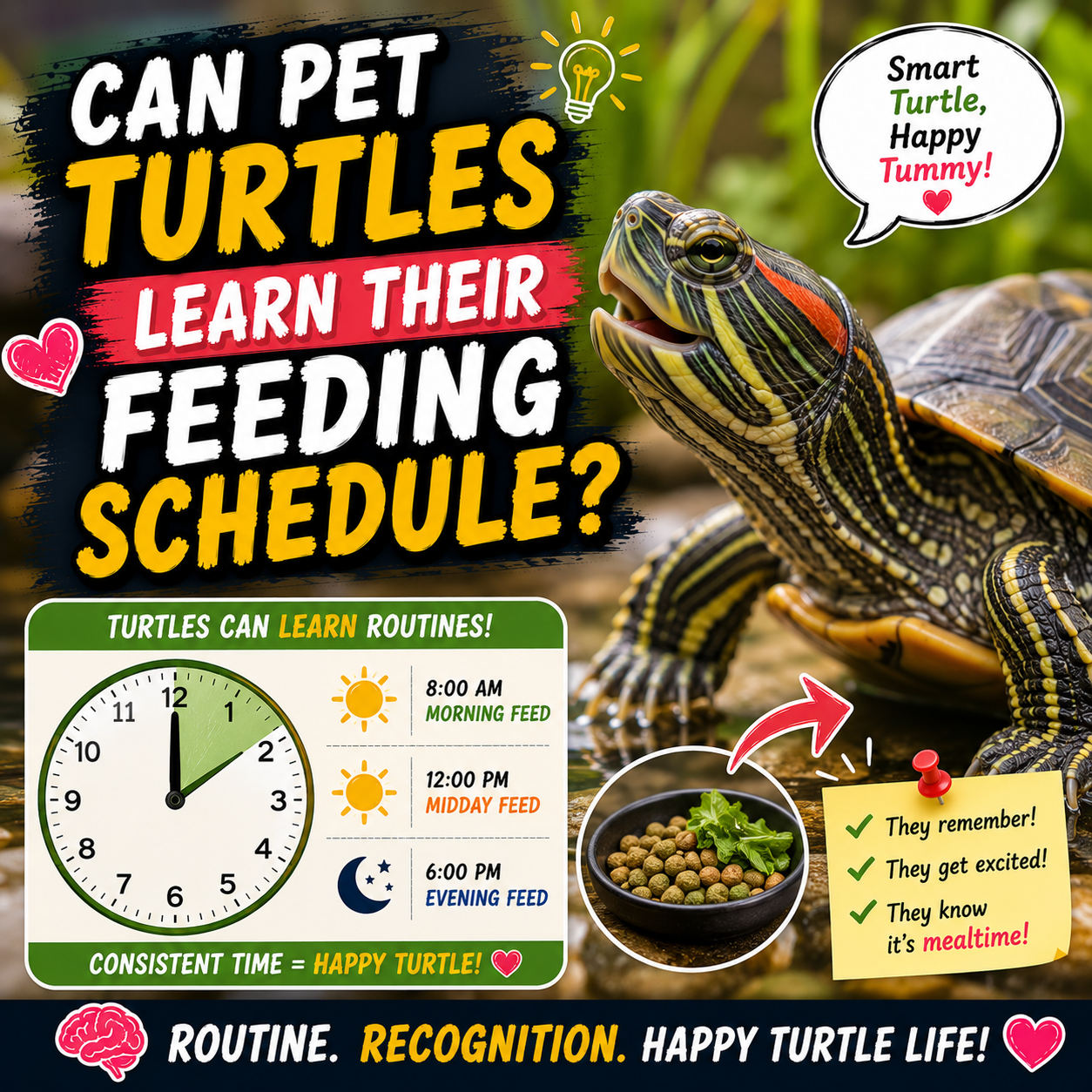 Can Pet Turtles Learn Their Feeding Schedule? The Surprising Routine Tracking of Reptiles