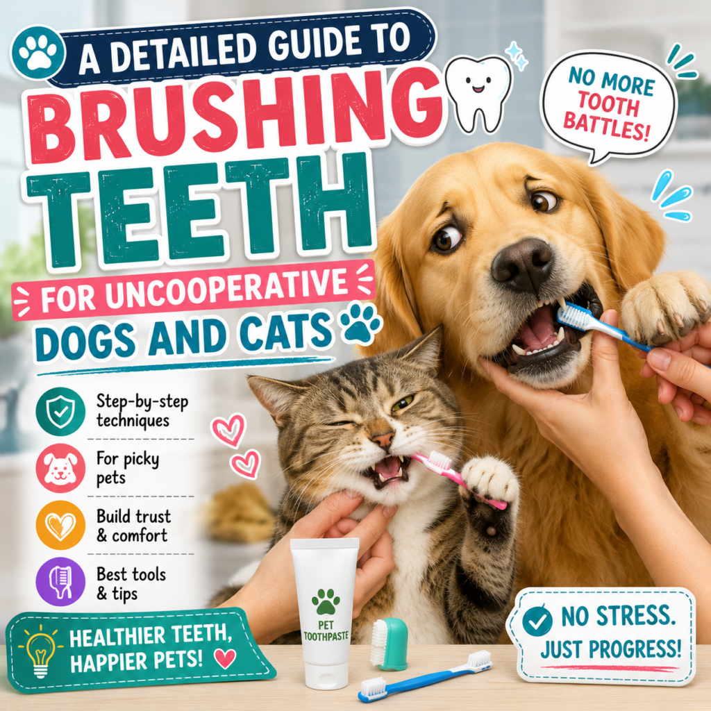 A Detailed Guide to Brushing Teeth for Uncooperative Dogs and Cats