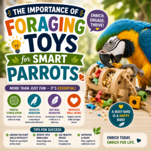 The Importance of Foraging Toys for Smart Parrots