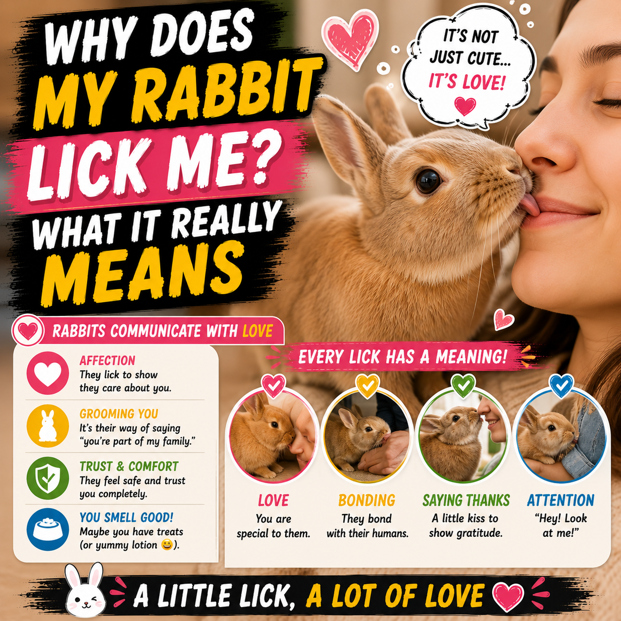 Why Does My Rabbit Lick Me? What It Really Means