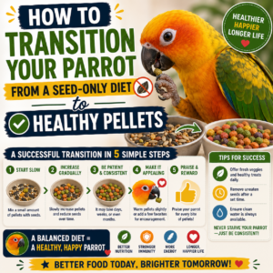 How to Transition Your Parrot from a Seed-Only Diet to Healthy Pellets