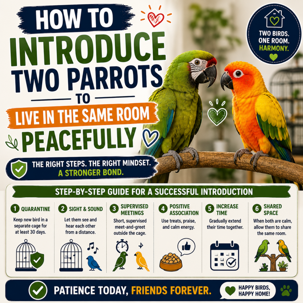 How to Introduce Two Parrots to Live in the Same Room Peacefully