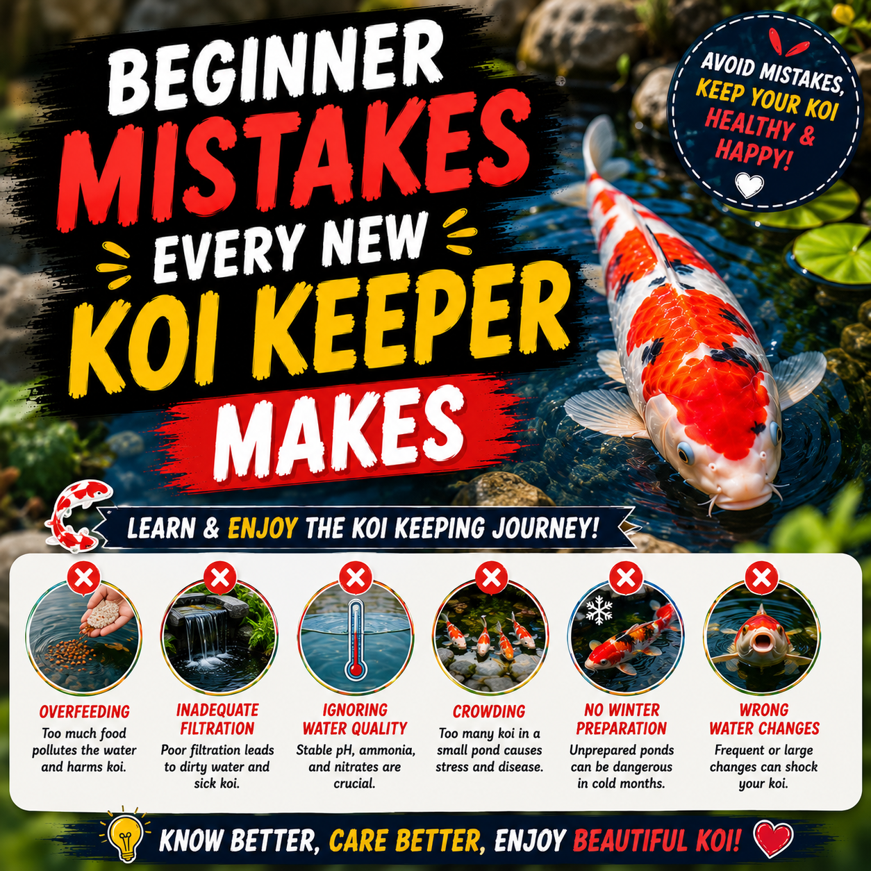 Beginner Mistakes Every New Koi Keeper Makes: 6 Pitfalls to Avoid